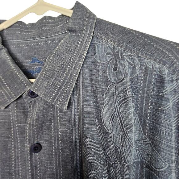 Tommy Bahama Men Silk Hawaiian Shirt XXL Floral Resortwear Travel Vacation Beach - Picture 5 of 9